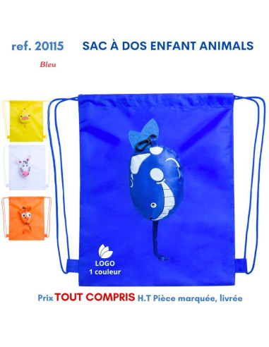 SAC A DOS ENFANT ANIMALS REF 20115 20115 SAC A DOS  2,76 €