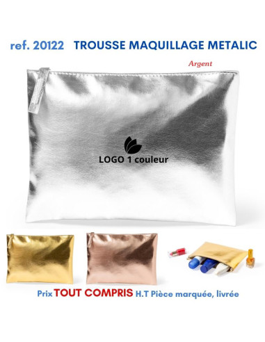 TROUSSE MAQUILLAGE METALIC REF 20122 20122 TROUSSES  2,96 €