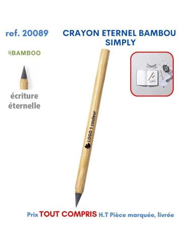 CRAYON ETERNEL BAMBOU SIMPLY REF 20089 20089 Stylos Bois, carton, recyclé  1,86 €