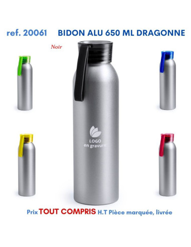 BIDON ALU 650 ML DRAGONNE REF 20061 20061 GOURDES GOBELETS : OBJETS PUBLICITAIRES  6,07 €