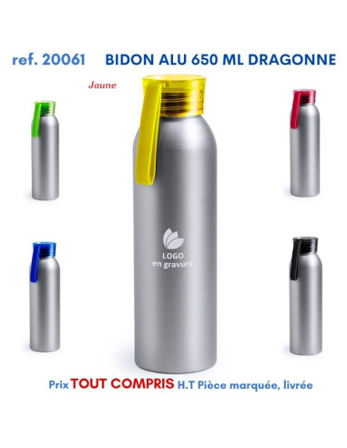 BIDON ALU 650 ML DRAGONNE REF 20061 20061 GOURDES GOBELETS : OBJETS PUBLICITAIRES  6,07 €