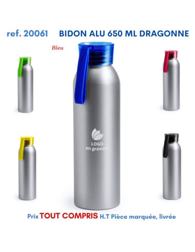 BIDON ALU 650 ML DRAGONNE REF 20061 20061 GOURDES GOBELETS : OBJETS PUBLICITAIRES  6,07 €