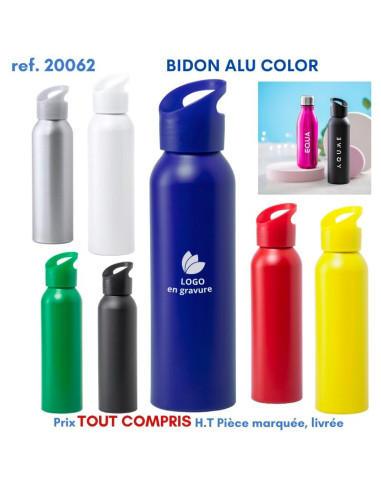 BIDON ALU COLOR REF 20062 20062 GOURDES GOBELETS : OBJETS PUBLICITAIRES  6,52 €