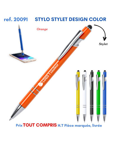 STYLO STYLET DESIGN COLOR REF 20091 20091 Stylos plastiques  1,71 €