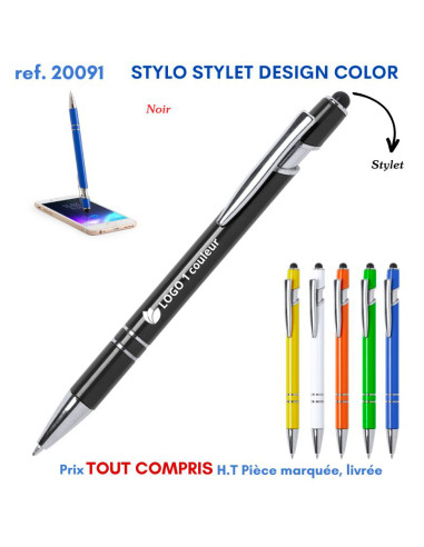 STYLO STYLET DESIGN COLOR REF 20091 20091 Stylos plastiques  1,71 €