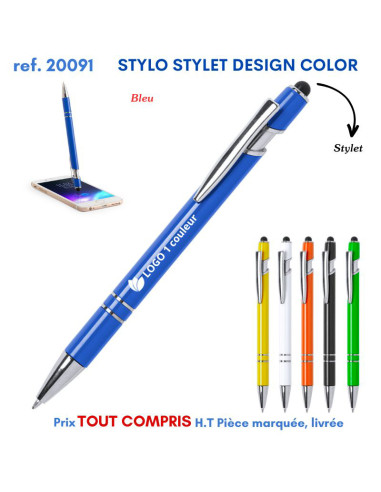 STYLO STYLET DESIGN COLOR REF 20091 20091 Stylos plastiques  1,71 €