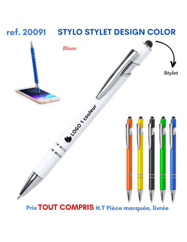 STYLO STYLET DESIGN COLOR REF 20091 20091 Stylos plastiques  1,71 €