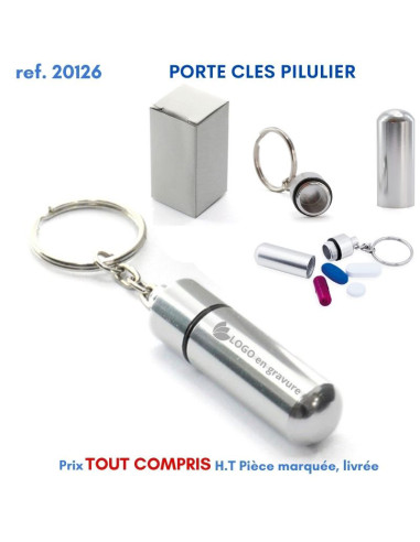 PORTE CLES PILULIER REF 20126 20126 PORTE CLES EN METAL  0,00 €