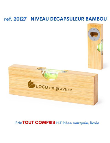 NIVEAU DECAPSULEUR EN BAMBOU REF 20127 20127 ARTICLES PUBLICITAIRES DIVERS POUR LA CUISINE  4,40 €