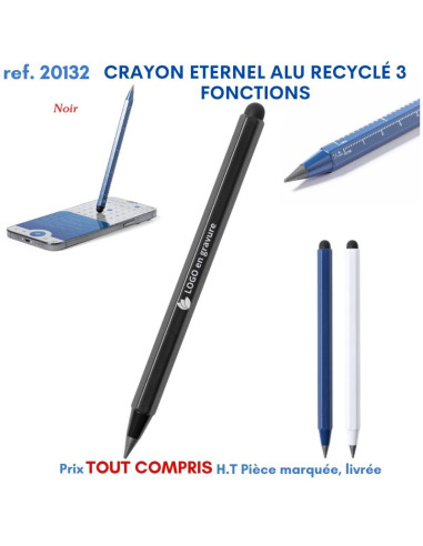 CRAYON ETERNEL ALU RECYCLE 3 FONCTIONS REF 20132 20132 Stylos Bois, carton, recyclé  2,31 €