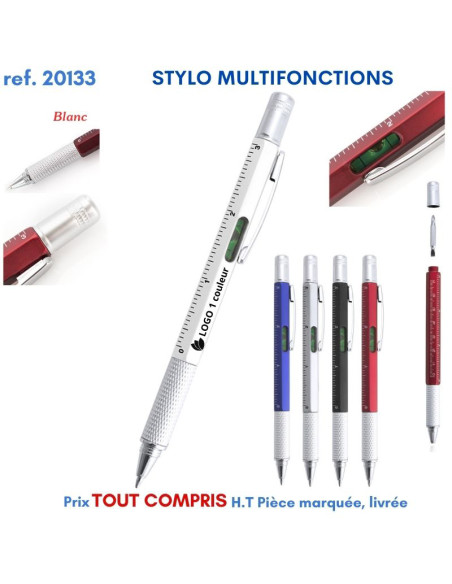 STYLO MULTIFONCTIONS REF 20133 20133 STYLOS PUBLICITAIRES PERSONNALISES  2,35 €