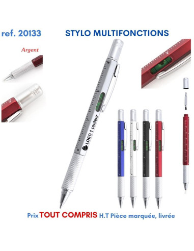 STYLO MULTIFONCTIONS REF 20133 20133 STYLOS PUBLICITAIRES PERSONNALISES  2,35 €