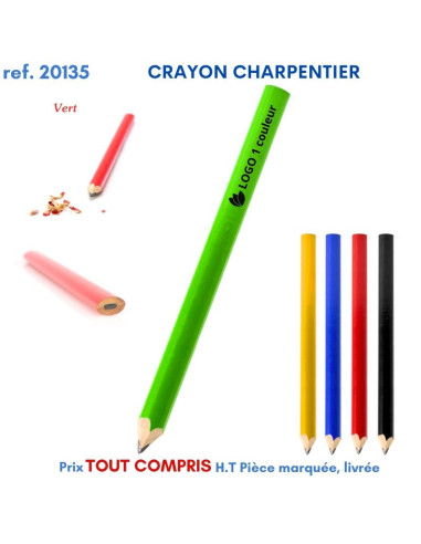 CRAYON CHARPENTIER REF 20135 20135 Stylos Bois, carton, recyclé  1,88 €