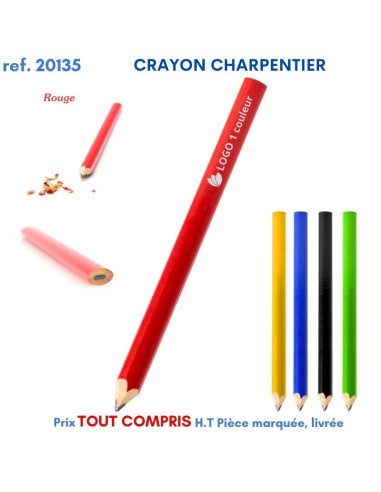 CRAYON CHARPENTIER REF 20135 20135 Stylos Bois, carton, recyclé  1,88 €