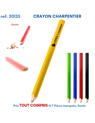 CRAYON CHARPENTIER REF 20135 20135 Stylos Bois, carton, recyclé  1,88 €