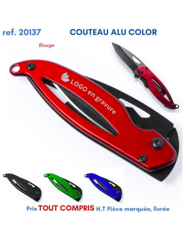 COUTEAU ALU COLOR REF 20137 20137 ARTICLES PUBLICITAIRES DIVERS POUR LA CUISINE  5,18 €