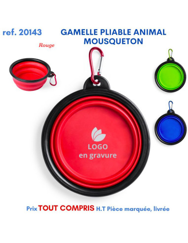 GAMELLE PLIABLE ANIMAL MOUSQUETON REF 20143 20143 OUTILS PUBLICITAIRES  4,18 €