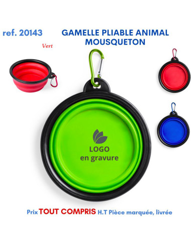 GAMELLE PLIABLE ANIMAL MOUSQUETON REF 20143 20143 OUTILS PUBLICITAIRES  4,18 €