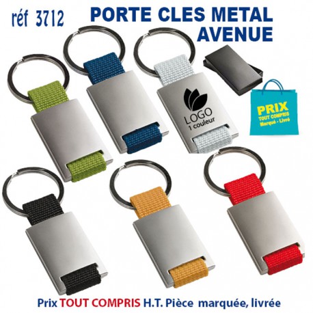 PORTE CLES METAL "AVENUE" REF 3712 3712 PORTE CLES EN METAL  1,27 €