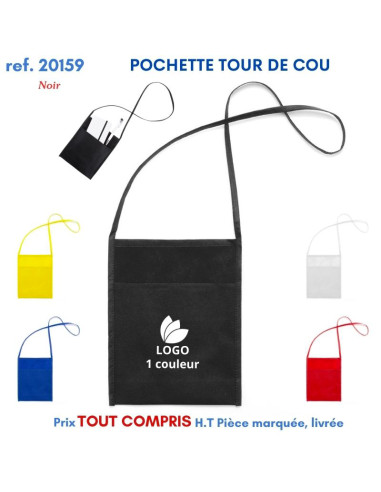 POCHETTE TOUR DE COU REF 20159 20159 lacet tour de cou publicitaire  2,09 €