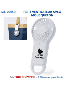 PETIT VENTILATEUR AVEC MOUSQUETON REF 20160 20160 Sélection été  4,51 €