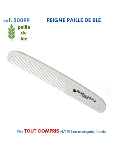 PEIGNE EN PAILLE DE BLE REF 20099 20099 DIVERS : BROSSES - PEIGNES - VAPORISATEURS  1,75 €