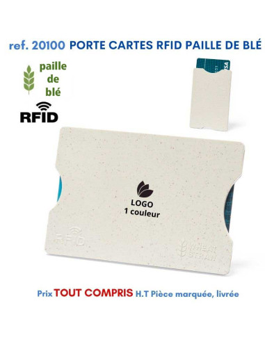 PORTE CARTES RFID PAILLE BLE REF 20100 20100 PETITE MAROQUINERIE OBJETS PUBLICITAIRES  1,98 €