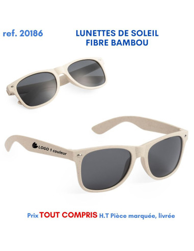 LUNETTES DE SOLEIL FIBRE BAMBOU REF 20186 20186 LOISIRS - PLAGE : OBJET PUBLICITAIRE  3,81 €