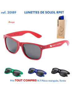 LUNETTES DE SOLEIL RPET REF 20189 20189 LOISIRS - PLAGE : OBJET PUBLICITAIRE  4,40 €