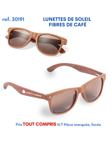 LUNETTES DE SOLEIL FIBRE DE CAFE REF 20191 20191 LOISIRS - PLAGE : OBJET PUBLICITAIRE  6,46 €