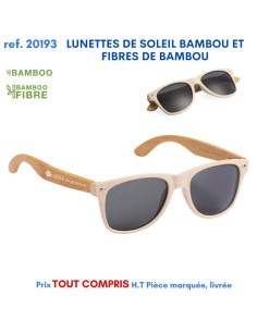 LUNETTES DE SOLEIL BAMBOU ET FIBRES DE BAMBOU REF 20193 20193 LOISIRS - PLAGE : OBJET PUBLICITAIRE  5,83 €
