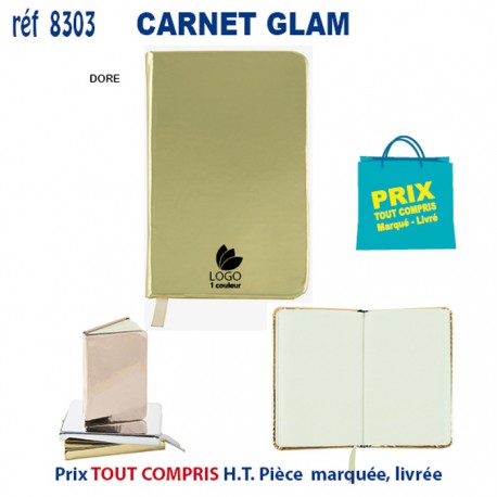CARNET GLAM 9 x 14 cm REF 8303 8303 Carnet personnalisé  2,61 €