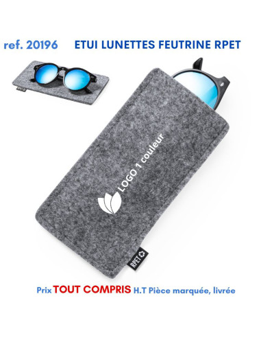 ETUI LUNETTES FEUTRE RPET REF 20196 20196 POCHETTE - PORTE ETIQUETTE BAGAGE  1,79 €