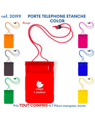 LACET PORTE TELEPHONE ETANCHE COLOR REF 20199 20199 POCHETTE - PORTE ETIQUETTE BAGAGE  2,26 €