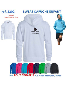SWEAT CAPUCHE ENFANTS REF 3202 3202 SWEAT PUBLICITAIRES PERSONNALISES  11,42 €
