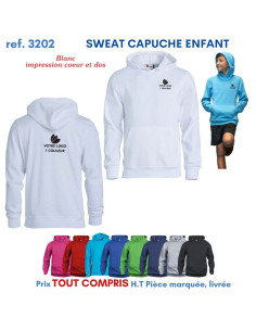 SWEAT CAPUCHE ENFANTS REF 3202 3202 SWEAT PUBLICITAIRES PERSONNALISES  11,42 € 2