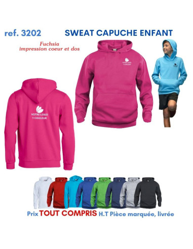 SWEAT CAPUCHE ENFANTS REF 3202 3202 SWEAT PUBLICITAIRES PERSONNALISES  11,42 €