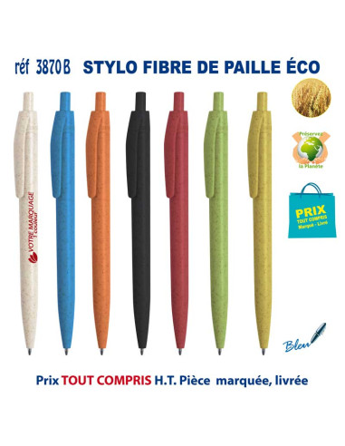 STYLO FIBRES DE PAILLE ECO REF 3870 B 3870 B Stylos plastiques  0,78 €
