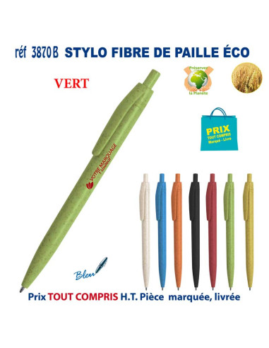 STYLO FIBRES DE PAILLE ECO REF 3870 B 3870 B Stylos plastiques  0,78 €