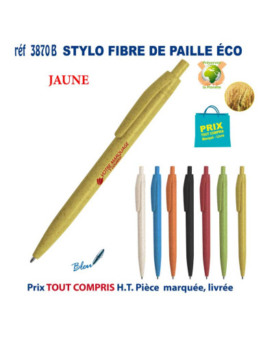 STYLO FIBRES DE PAILLE ECO REF 3870 B 3870 B Stylos plastiques  0,78 €