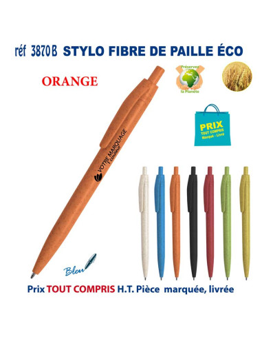 STYLO FIBRES DE PAILLE ECO REF 3870 B 3870 B Stylos plastiques  0,78 €