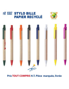 STYLO BILLE CARTON RECYCLE REF 9307 9307 Stylos plastiques  0,72 €