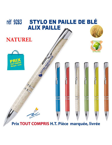 STYLO BILLE ALIX BLE REF 9283 9283 Stylos Bois, carton, recyclé  1,78 €