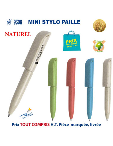 MINI STYLO PAILLE REF 9308 9308 Stylos plastiques  0,81 €