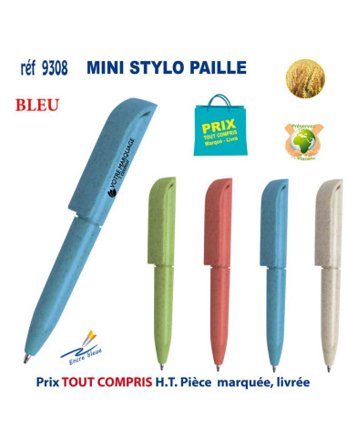 MINI STYLO PAILLE REF 9308 9308 Stylos plastiques  0,81 €