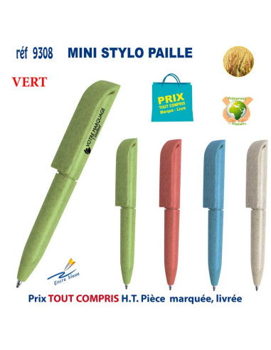 MINI STYLO PAILLE REF 9308 9308 Stylos plastiques  0,81 €