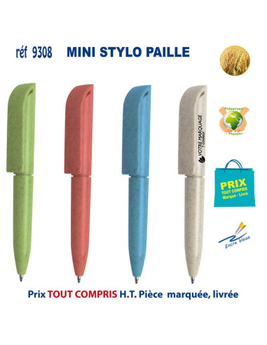 MINI STYLO PAILLE REF 9308 9308 Stylos plastiques  0,81 €