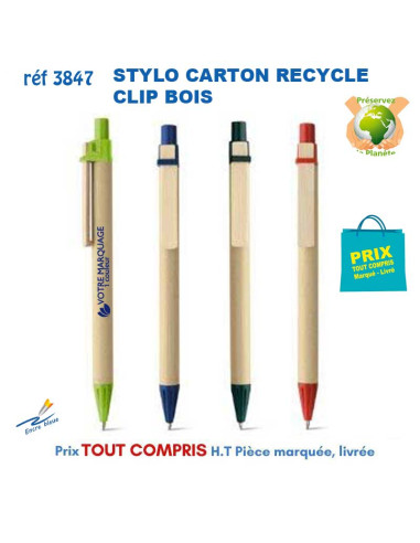 STYLO KRAFT REF 3847 3847 Stylos Bois, carton, recyclé  0,89 €
