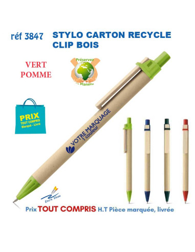 STYLO KRAFT REF 3847 3847 Stylos Bois, carton, recyclé  0,86 €