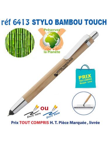 STYLO BAMBOU TOUCH REF 6413 6413 Stylos Bois, carton, recyclé  2,03 €